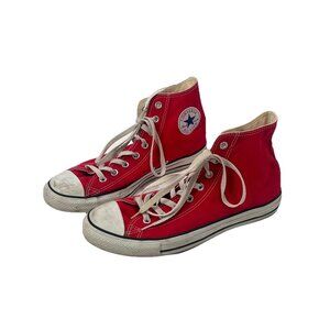 Converse All Star Red Canvas High Top Sneakers Sz 10 Skate Style Chuck Taylor